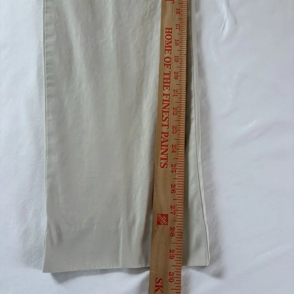 J.Crew Classic Fit Straight Leg Light Beige Chino Pants 34x32 Cotton Twill